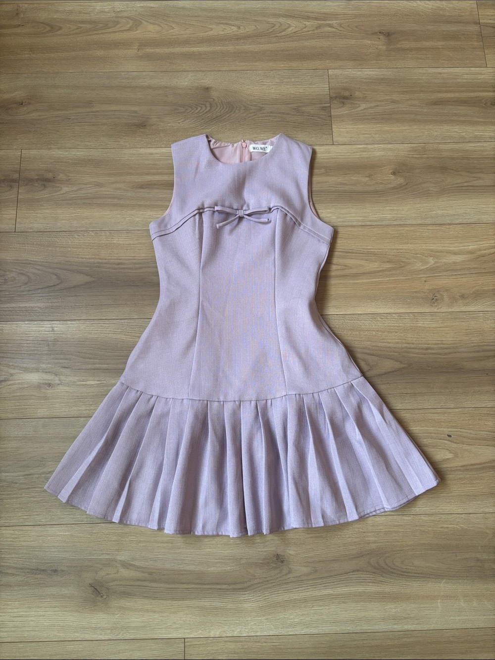 Sleeveless Mini Dress with Bow Detail